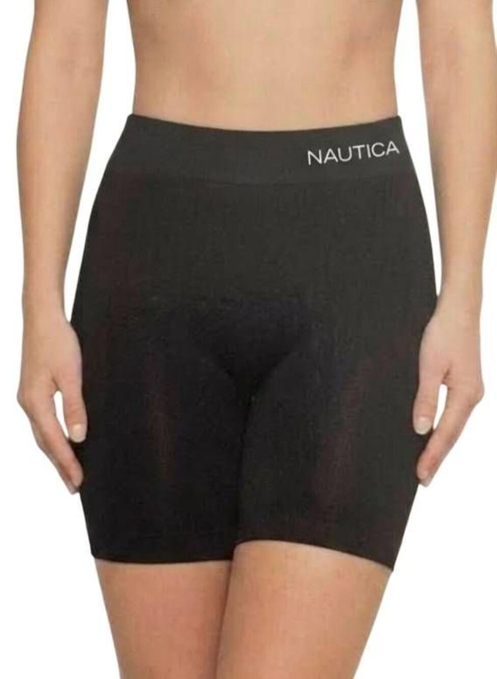 Nautica Black Seamless Slip Shorts Size Medium NWOT